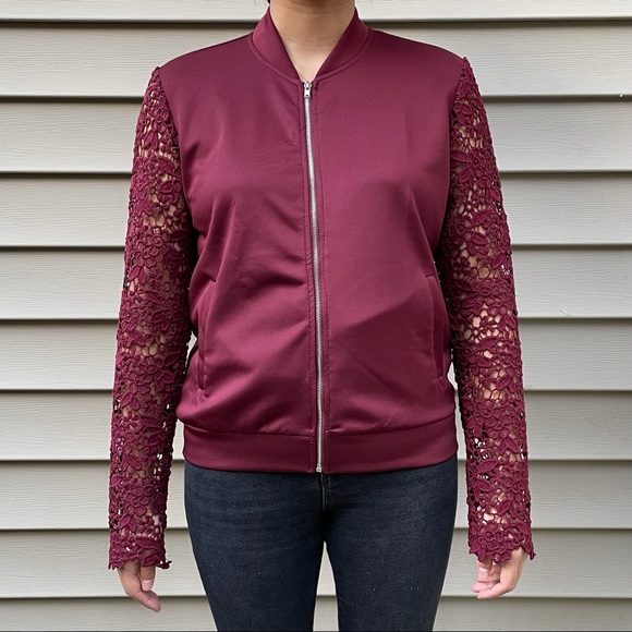 Burgundy Bomber Jacket - Picture 13 of 13